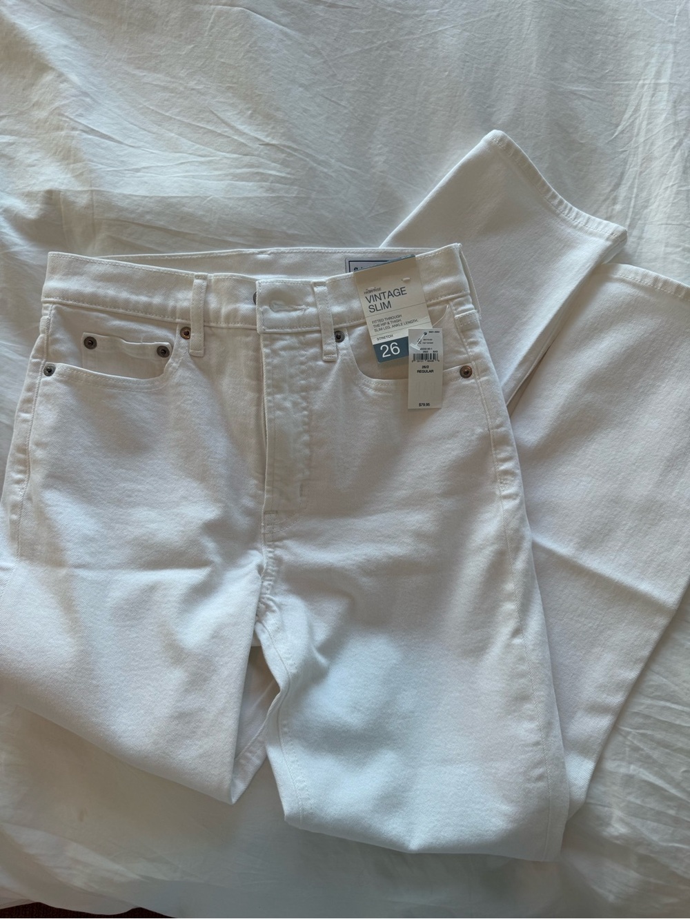 NWT Gap High-Rise Vintage Slim White Women’s Jeans size 26 - Picture 6 of 6
